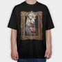 llama mozart, Tricou Oversize Barbati (Unisex)