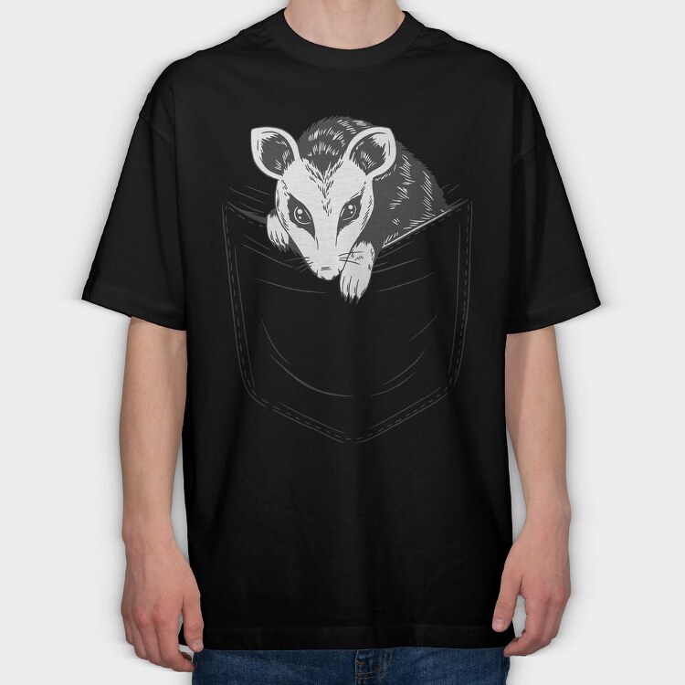 Possum Pocket, Tricou Oversize Barbati (Unisex)