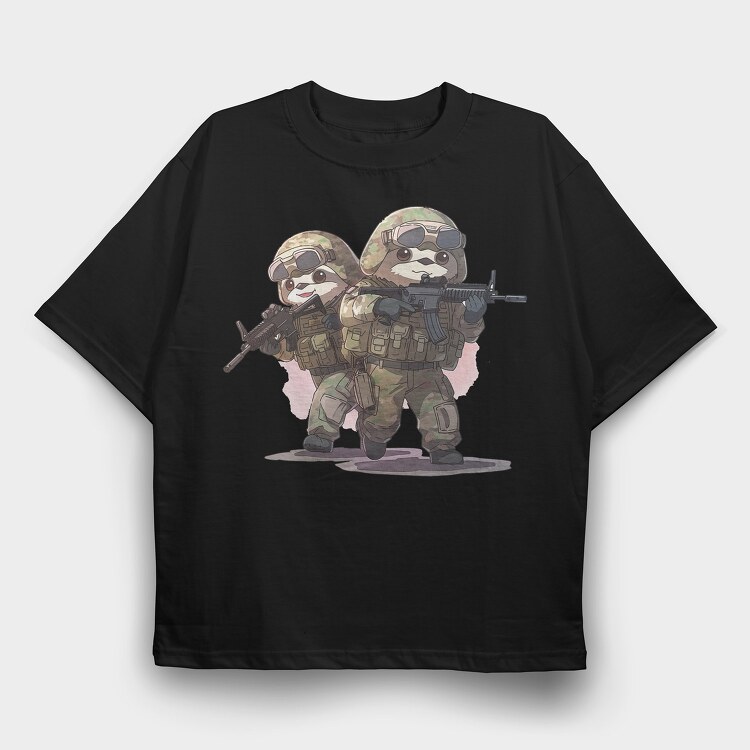 sloths guns, Tricou Oversize Barbati (Unisex)