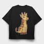 Cute Giraffe Cartoon, Tricou Oversize Barbati (Unisex)
