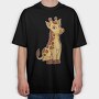 Cute Giraffe Cartoon, Tricou Oversize Barbati (Unisex)