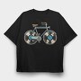 Bike Vinyl, Tricou Oversize Barbati (Unisex)