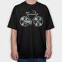 Bike Vinyl, Tricou Oversize Barbati (Unisex)