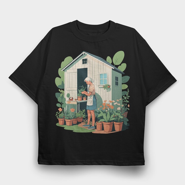 Woman Garden, Tricou Oversize Barbati (Unisex)