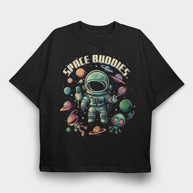 Space Buddies, Tricou Oversize Barbati (Unisex)