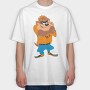 Cartoon Retro Tazmania 3, Tricou Oversize Barbati (Unisex)