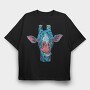 Blue Giraffe, Tricou Oversize Barbati (Unisex)