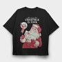 Xmas Cat, Tricou Oversize Barbati (Unisex)