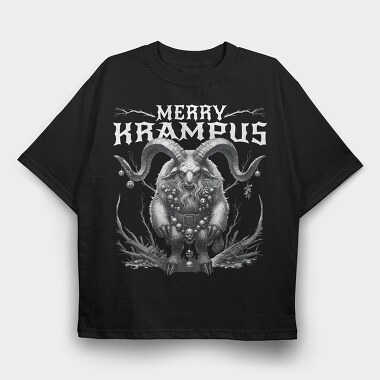 Merry Krampus, Tricou Oversize Barbati (Unisex)