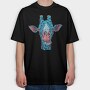 Blue Giraffe, Tricou Oversize Barbati (Unisex)