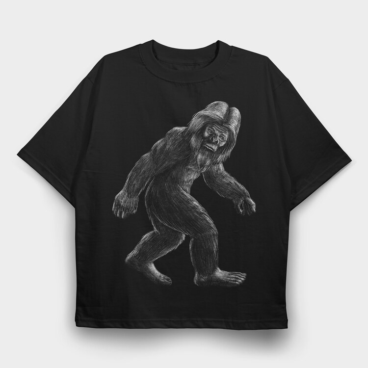 Realistic Big Foot, Tricou Oversize Barbati (Unisex)