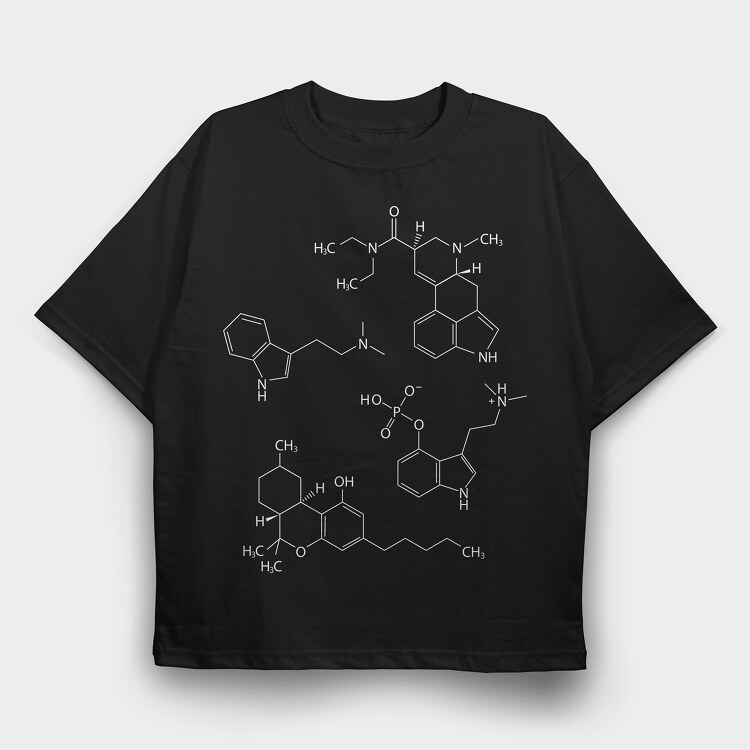 Molecules, Tricou Oversize Barbati (Unisex)