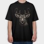Realistic Deer, Tricou Oversize Barbati (Unisex)