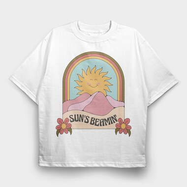 Suns Beamin, Tricou Oversize Barbati (Unisex)
