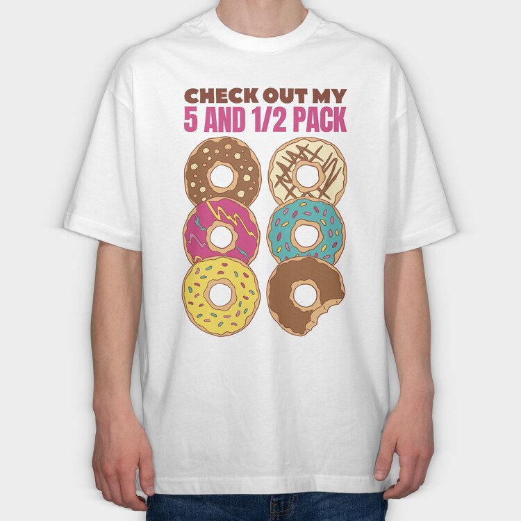 Donuts Pack, Tricou Oversize Barbati (Unisex)