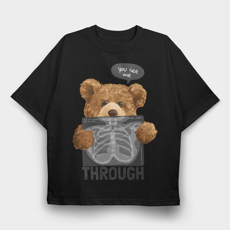 Teddy X Ray Vibes, Tricou Oversize Barbati (Unisex)