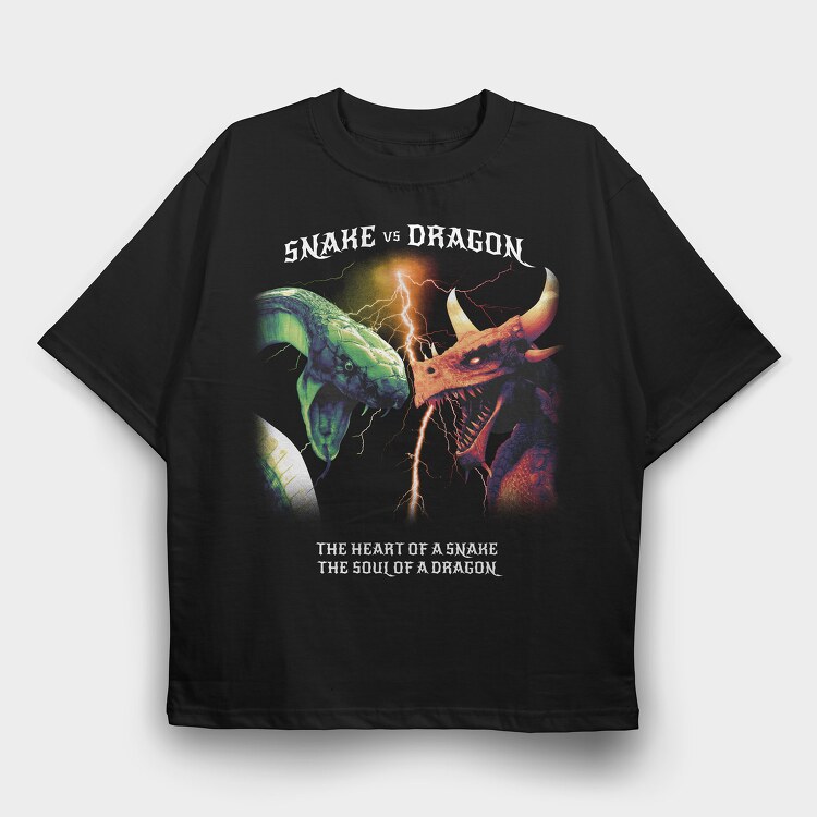 Realistic Dragon Snake, Tricou Oversize Barbati (Unisex)