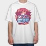 Sunset Beach Van, Tricou Oversize Barbati (Unisex)