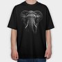 Realistic Elephant, Tricou Oversize Barbati (Unisex)
