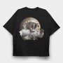 Alien Astronaut, Tricou Oversize Barbati (Unisex)