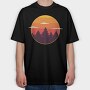 Sunset Trees, Tricou Oversize Barbati (Unisex)