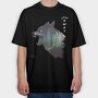 Realistic Forest Wolf, Tricou Oversize Barbati (Unisex)