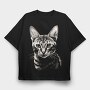 Cat Portrait, Tricou Oversize Barbati (Unisex)