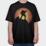 Hiker Sunset, Tricou Oversize Barbati (Unisex)