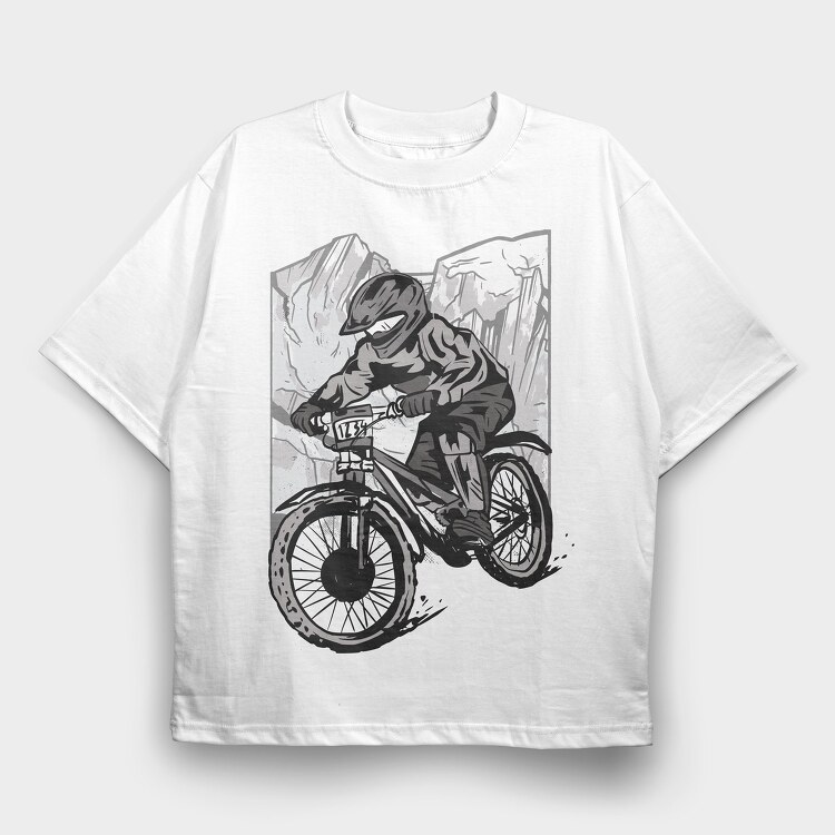 Downhill, Tricou Oversize Barbati (Unisex)