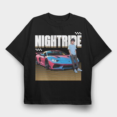 Supercar Japanese Car, Tricou Oversize Barbati (Unisex)
