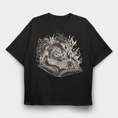 Dragon Book, Tricou Oversize Barbati (Unisex)