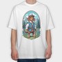 Hiking Dog, Tricou Oversize Barbati (Unisex)