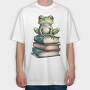 Realistic Frog Books, Tricou Oversize Barbati (Unisex)