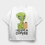 Alien Coffee, Tricou Oversize Barbati (Unisex)