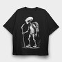 Alien Hiking Monochrome, Tricou Oversize Barbati (Unisex)