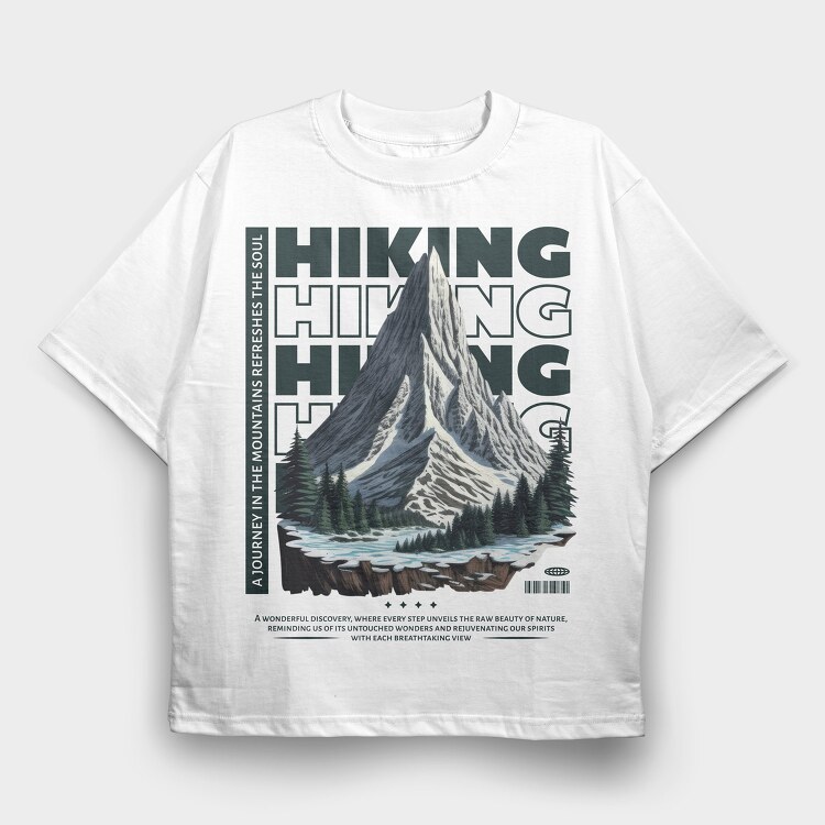 Hiking Journey, Tricou Oversize Barbati (Unisex)