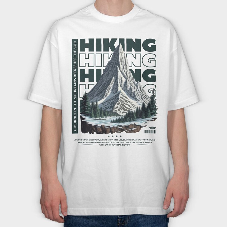 Hiking Journey, Tricou Oversize Barbati (Unisex)