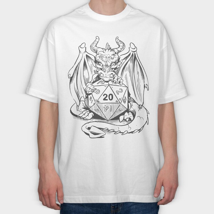 Dragon Dungeons Dice, Tricou Oversize Barbati (Unisex)
