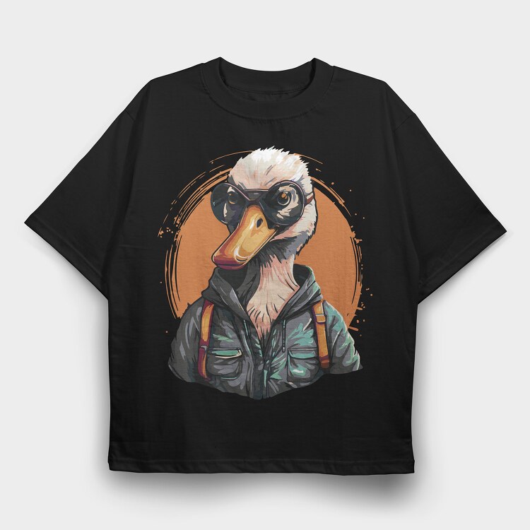 Realistic Goose, Tricou Oversize Barbati (Unisex)