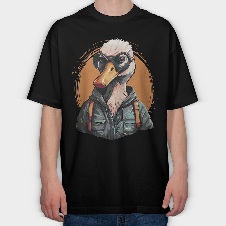 Realistic Goose, Tricou Oversize Barbati (Unisex)
