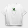 Alien Pocket, Tricou Oversize Barbati (Unisex)