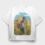 Hiking Man, Tricou Oversize Barbati (Unisex)