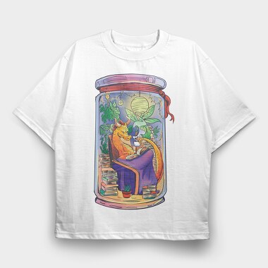 Dragon Jar Chill Book, Tricou Oversize Barbati (Unisex)