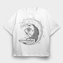 Surf Skeleton, Tricou Oversize Barbati (Unisex)