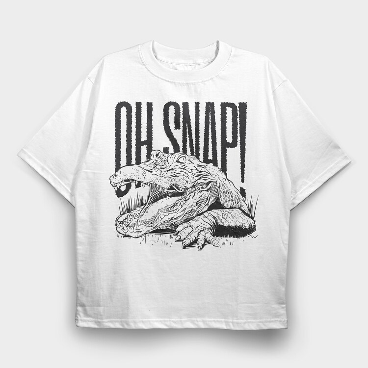 Aligator Oh Snap, Tricou Oversize Barbati (Unisex)