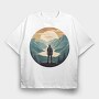 Hiking Nature Mountain, Tricou Oversize Barbati (Unisex)