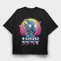 Dragon Retro Wave, Tricou Oversize Barbati (Unisex)