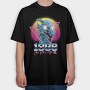 Dragon Retro Wave, Tricou Oversize Barbati (Unisex)