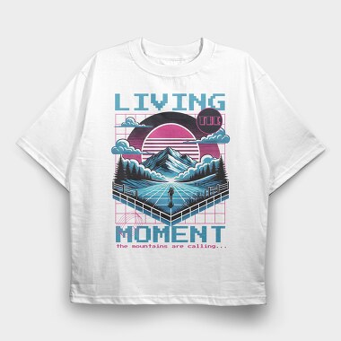 Hiking Vaporwave, Tricou Oversize Barbati (Unisex)