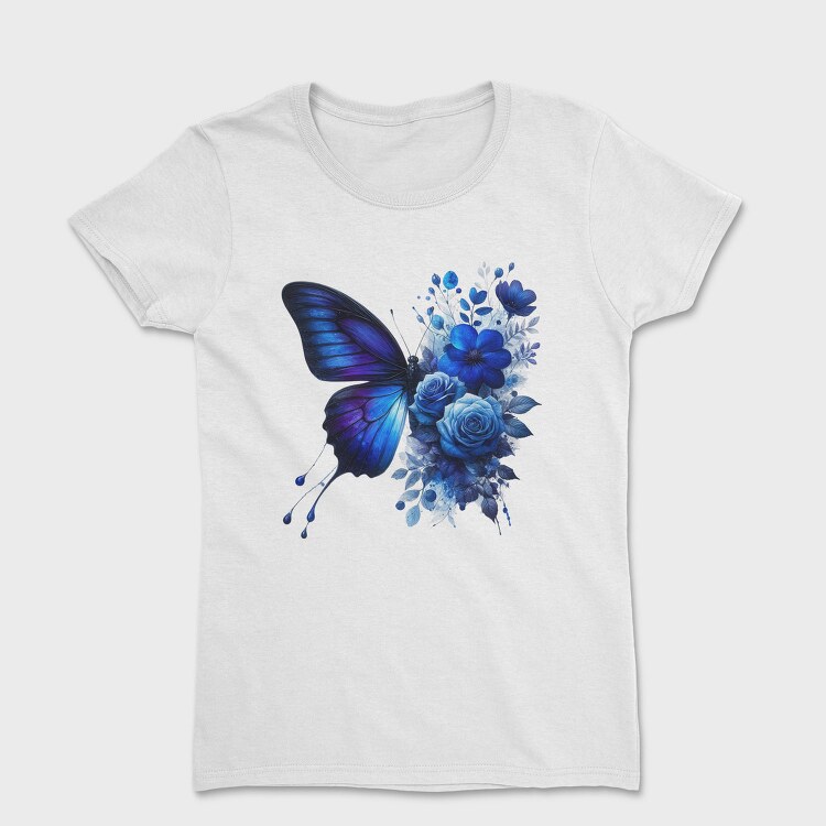 Blue Butterfly Roses, Tricou Femei